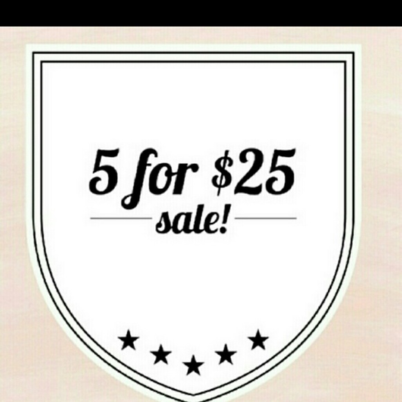 All listings 5/$25 sale! Or 2/$20 or 3/$22 sale